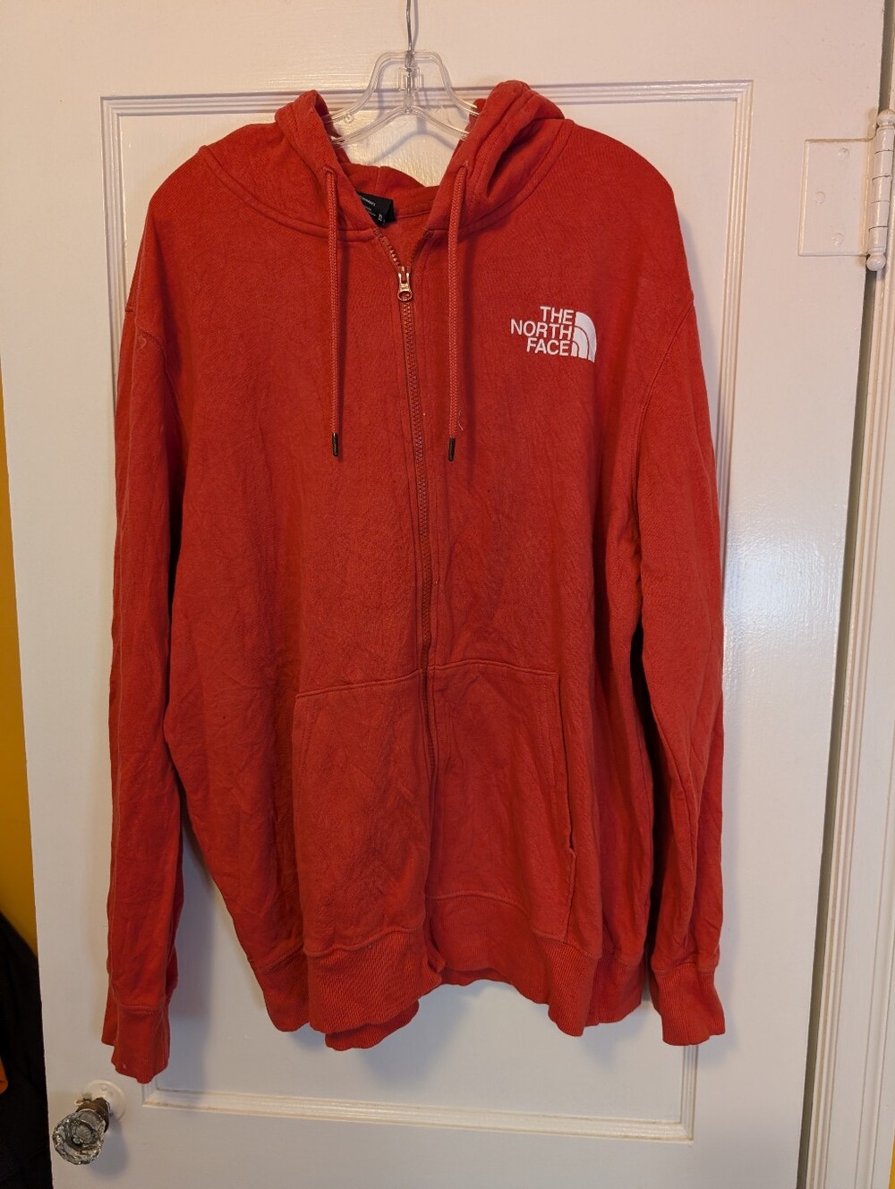 The North Face Men’s Red Zip-Up Hoodie Sweatshirt